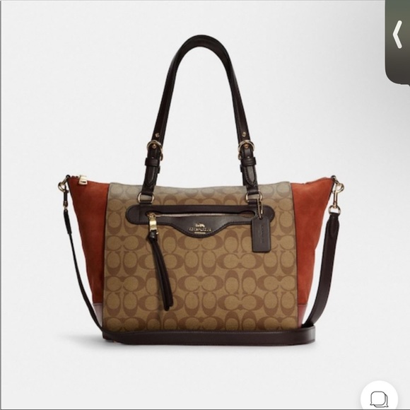Coach Brown and Tan Signature Tote Bag Nwt Still Has Plastic - Picture 1 of 6